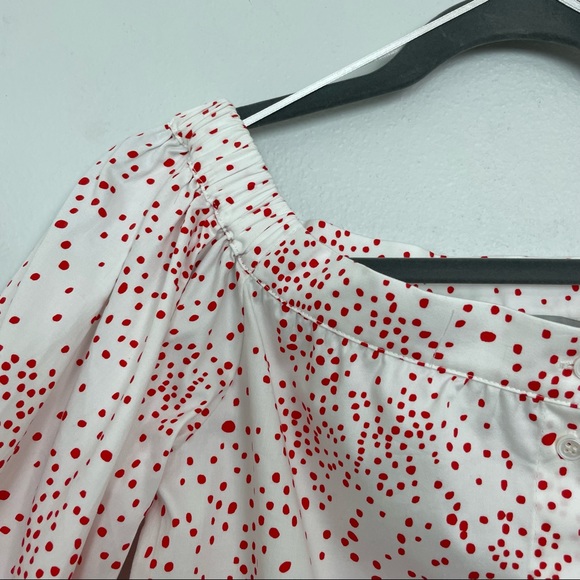 H&M Off Shoulder Button Down Crop Top | Size 2 - Picture 3 of 14